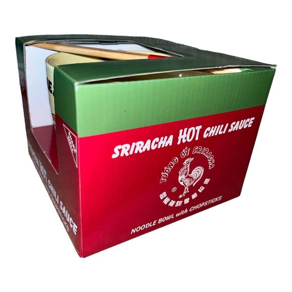 Sriracha Hot Chili Sauce SO RAMENTIC Noodle Bowl and Chopsticks Set NEW IN BOX - Picture 5 of 7